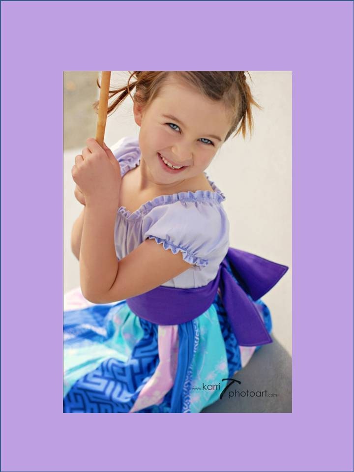 Girls Dress, Purple Fantasy, many childrens sizes, by SunLoveShirts