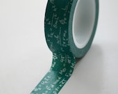 Washi Tape - 15mm - Calculus Math on Green - Deco Paper Tape No. 429