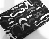 Swaddling Blanket - Mustaches- X-Large - Ultra SOFT