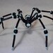 Funny Face Beaded Garden or Christmas Spider Ornament Black & White