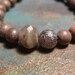 Labradorite, stardust, and grey wood adjustable bracelet