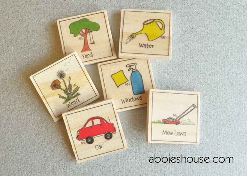 OUTDOOR Chore Chart Magnet Set