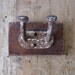 vintage iron hook, vintage iron double hook, primitive, heavy, industrial, rustic hook, horse stable,
