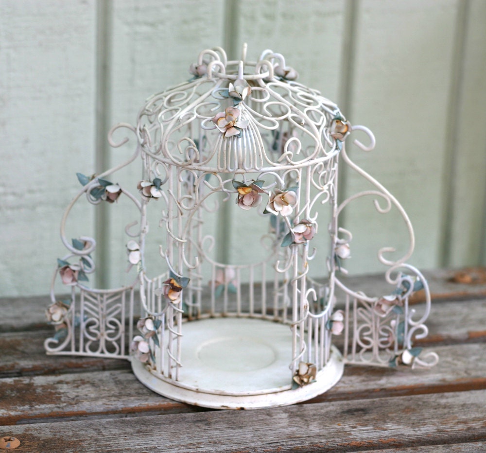 Shabby Chic Gazebo Metal Planter by tatteredtiaras on Etsy