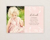 Photo Girls Birthday Party Invitations. Sweet floral. I Customize, You Print. Il_170x135