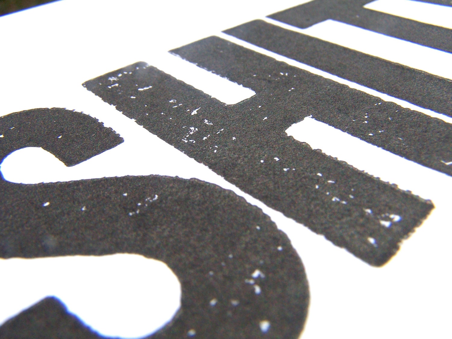 CARD / mini print - Uh oh - letterpress print 5x7 - mini print