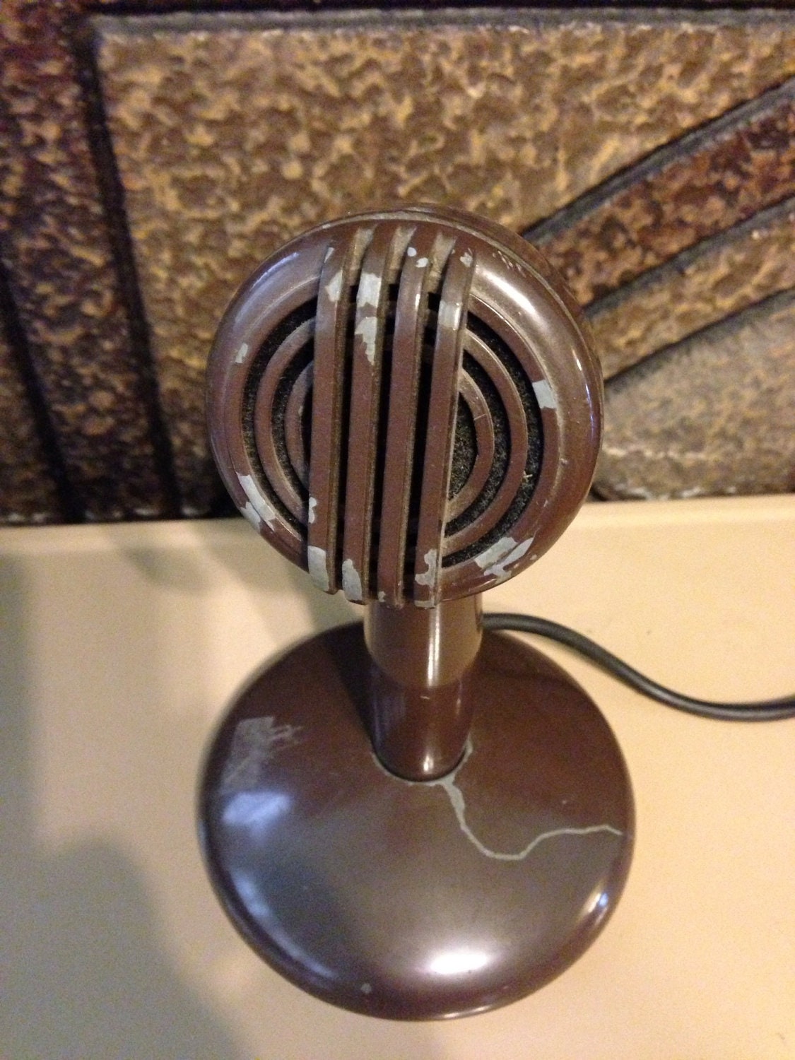 Vintage Astatic Art Deco microphone