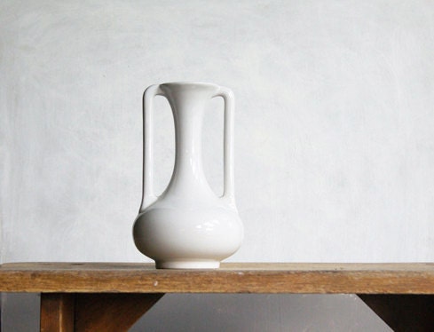 White Art Deco Vase by Trenton Potteries