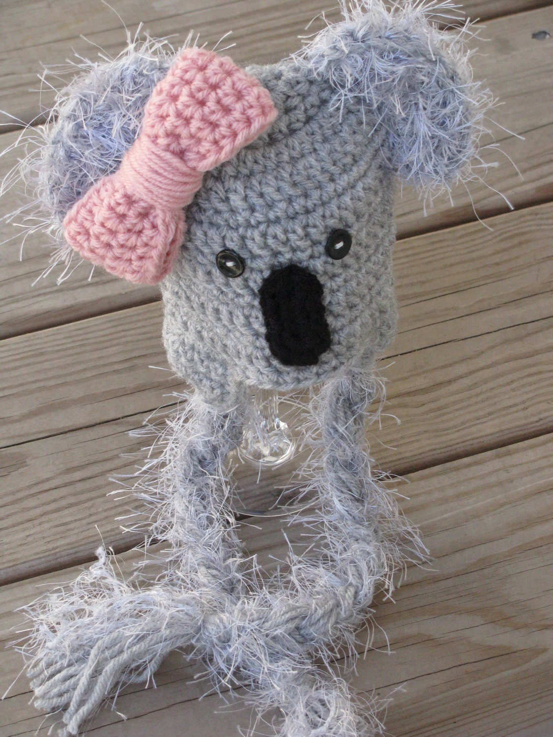 Crochet Newborn Koala Bear Hat Crochet Newborn by AllHookdUp