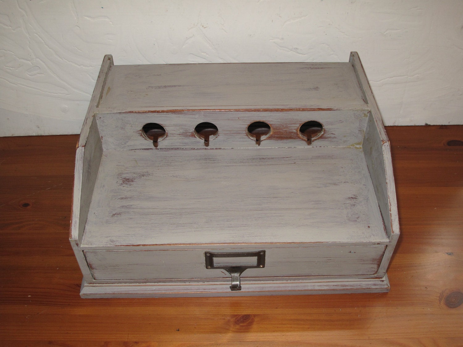 Wood Charging Station Organizer | upcycled wood charging station organizer by vintagechichibean Wood Charging Station Organizer | upcycled wood charging station organizer by vintagechichibean