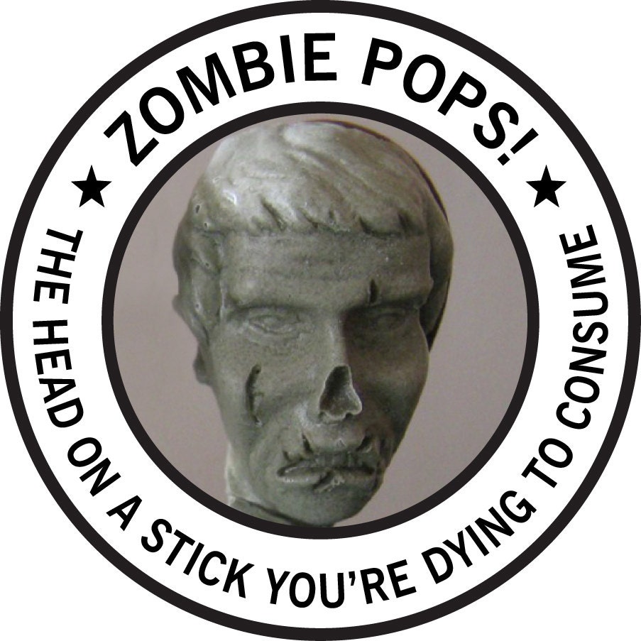 ZOMBIE POPS, The head on a stick you're dying to consume, Quantity 3