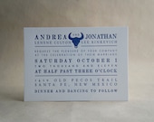 Western Letterpress Invitation