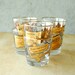 6 Vintage Gold Leaf Rocks Glasses - Old Taylor Distillery Co. Bourbon Whiskey Cocktail NIB