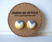 Nothing Gold Can Stay Fabric Covered Button Earrings