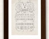 Hannibal fan art poster Hannibal Lecter / Will Graham silhouettes / quotes