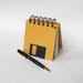 Floppy Disk Notebook - Geek Book - Recycled Computer Diskette - Mustard