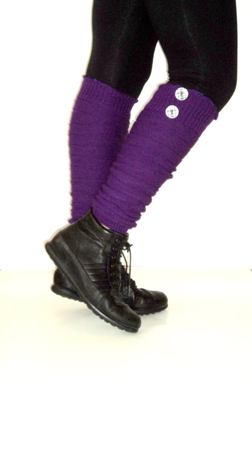 Lovely, Purple, Leg Warmers,Socks,Women,Button