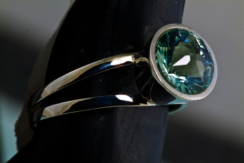 Luminense Cut Aquamarine Color Engagement Ring