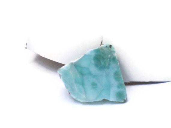 Larimar slab semipolished piece of Atlantis Ice Blue