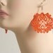 Lace Earrings - Lucia in Orange