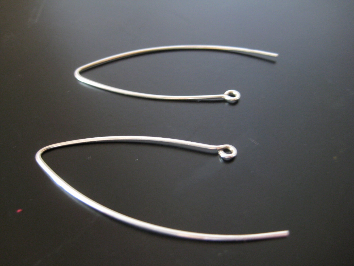 Sterling Silver Earring Hooks Long Dangle Wire By Wishmeaway