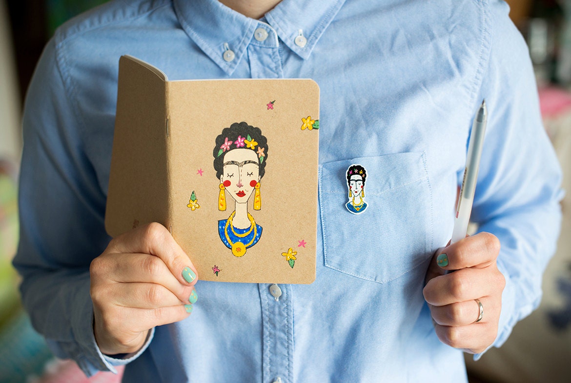 Frida Kahlo A6 Painted Notebook