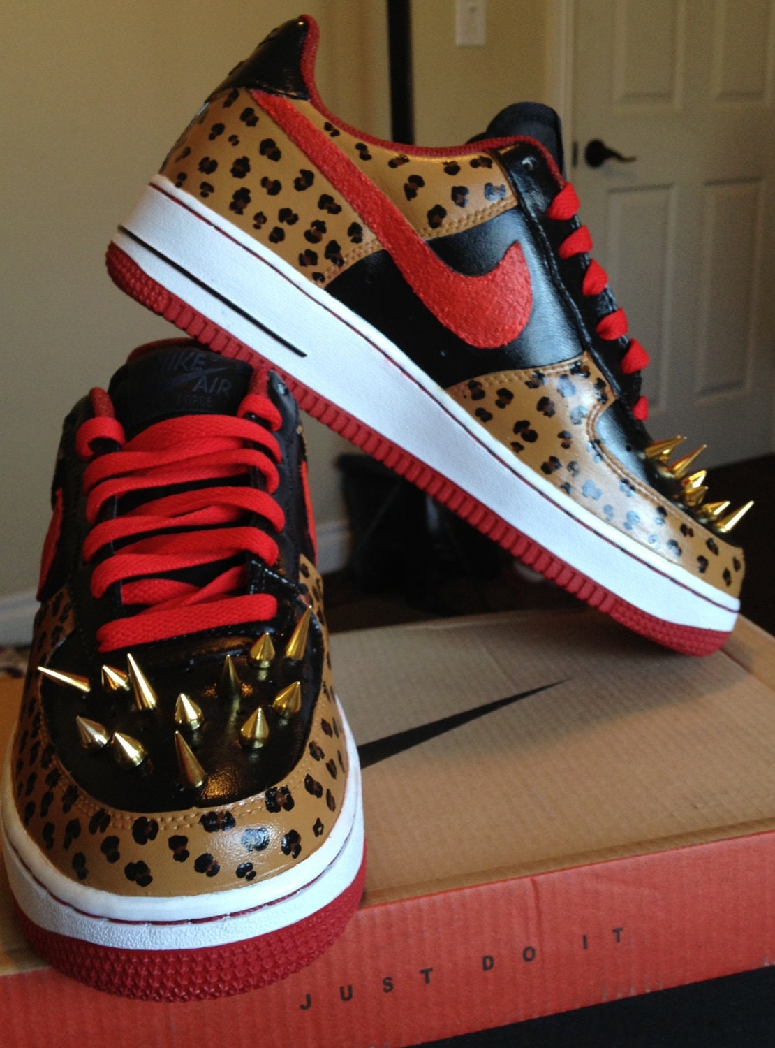 leopard air force 1 high top