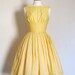 Lemon Yellow Linen Tiffany Prom Dress - Made to Measure
