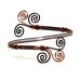 Arm Band, Cuff Bracelet, Brown and Copper Aluminum Wire