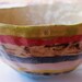 Bowl with colored stripes-Made with Pinch technology.