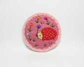 Forgotten in the garden felt brooch - made to order