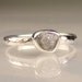 Rough Diamond Ring - Recycled Palladium Sterling