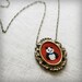 Mr. Panda- hand embroidered necklace