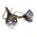 Lavender Purple Swarovski Earrings Lavender Dark Purple Crystal Bead Earrings Spring Earrings Lavender Dangle Earrings - Pop