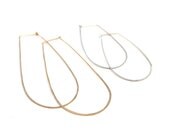 Small Silver Hoops Oval 1B35