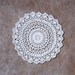 Dreamy White Lace Crochet Doily, New Home Decor, Handmade, Original Design by NutmegCottage