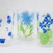 Vintage Kraft Juice Glass in Blue - Swanky Swigs -Jelly Cheese Jar - Set of (3)