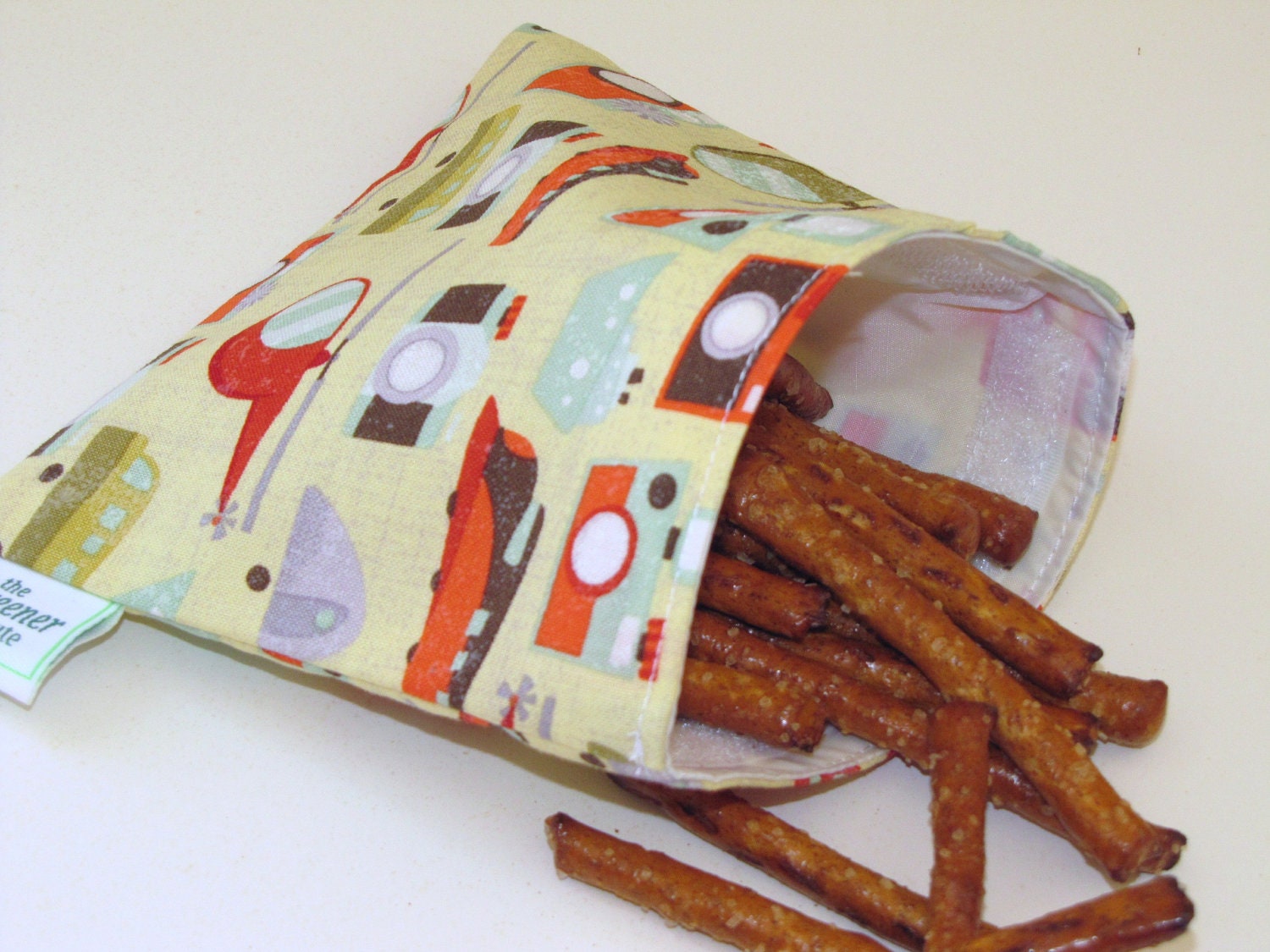 Reusable  Snack Bag -Trains, Cars, Planes