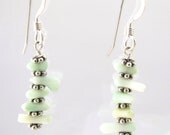 Jade and Silver Beaded Earrings (Kata)