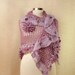 Lilac Fantasy / Crochet Shawl  Lavender Ruffle Triangle Cape Lilac Wedding Bridal Shawl Bolero Bridesmaid Wedding Wrap Bridal Accessories