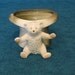 German Porcelain Pink Paw Bear Tophat Toothpick Holder Victorian Edwardian Era
