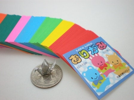 500 pcs Super Miniature Rainbow Square Paper Pack for Japanese Origami Crane Folding