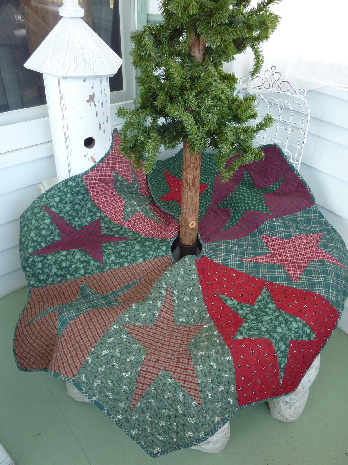 primitive star christmas tree skirt by karlystreasures on etsy primitive star christmas tree skirt by karlystreasures on etsy
