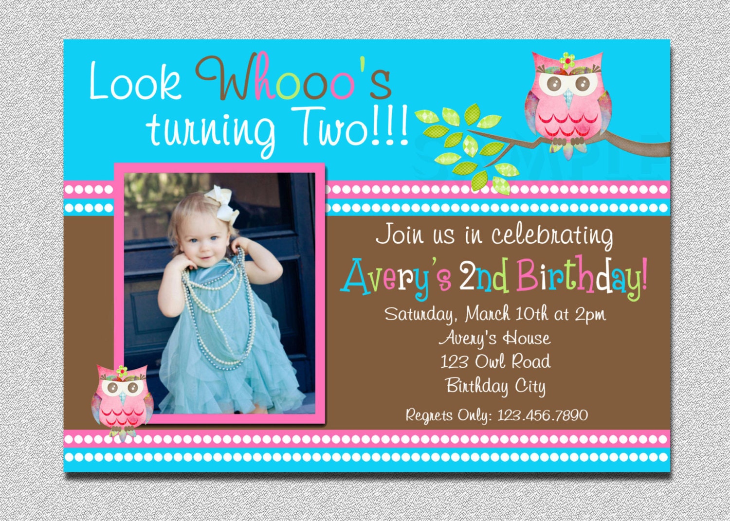 Look Whooo's Birthday Invitation Owl Birthday Party Invitation Printable Il_570xn