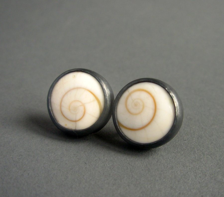 Operculum Ear Studs - Nocturnal Mermaid
