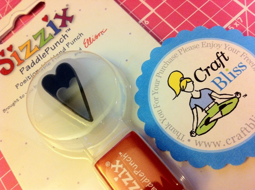 Sizzix Paddle Punch Heart Primitive No. 1 38 0822 New In Package Craft Punch Supplies Paper Punch Country Prim Scrapbook Die Cut Felt Cards Il_570xn