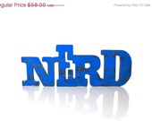 ON SALE Wooden hanging NERD wall sign home decor