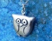 Owl necklace in sterling silver