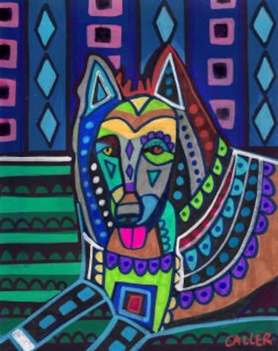 Dog Print - Dog Art - Belgian Sheepdog Modern Abstract Dog Art Poster - Wedding Gifts