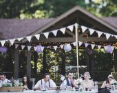 Bunting Flags Peach, Lavender, Grey ivory, Romantic Spring Colors for Weddings, Parties, Decoration Il_170x135